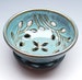 Berry Bowl with Dish, FREE SHIPPING, Turquoise, Hand Made, holds a Pint of Berries or Grapes, pottery, ceramics 