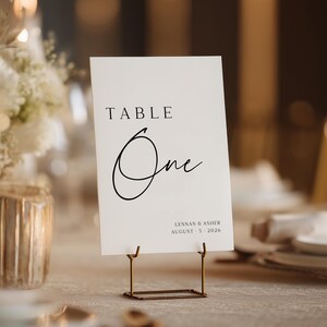 Wedding Table Number Sign Template, Editable Printable Numbers for Reception Tables, DIY Elegant Decor with a Luxurious Finish FMP2