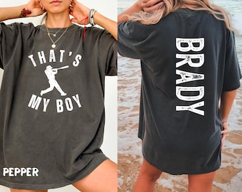 Custom 'That's My Boy' Baseball Mom Comfort Colors Shirt