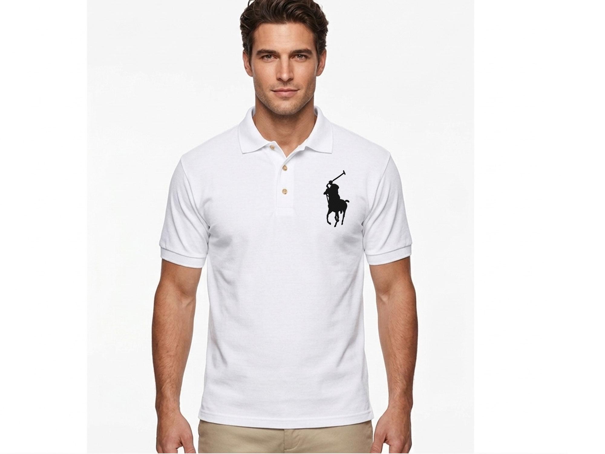 Embroidered Big Horse Polo Dry Blend Polo, Embroidered Shirt unisex Classic Short Sleeve Cotton Top