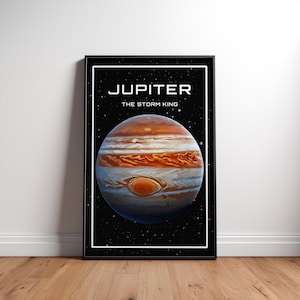 Jupiter Poster - Jupiter Illustration - Jupiter Print - Space Print - Space Poster - Educational Decor - Space Wall Art - Digital Download