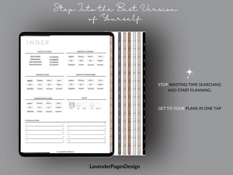 2026 Digital Planner PDF | Minimalist Hyperlinked Daily Weekly Monthly ...
