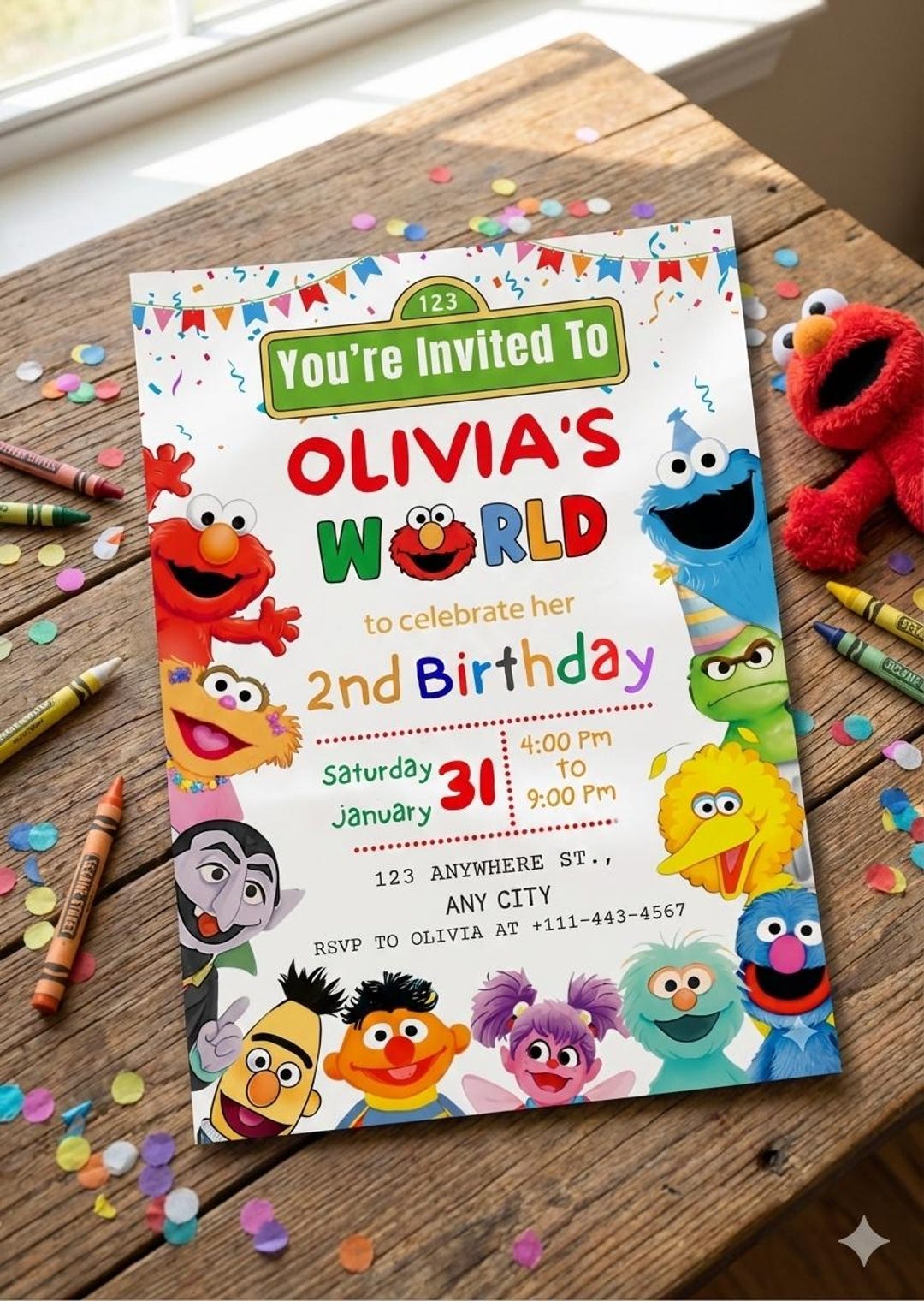 Kids Rave Invite Editable Kids Party Invite | Canva Template for Children Celebration ...
