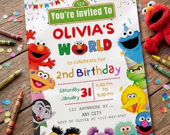 Editable Kids Party Invite | Canva Template for Children Celebration | Printable Digital Card