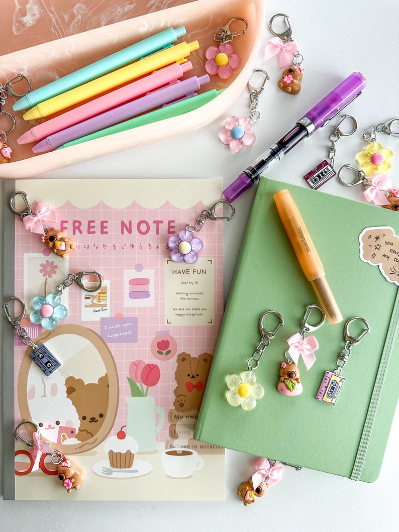 Keychain Note Books Pastel Keychains - Etsy