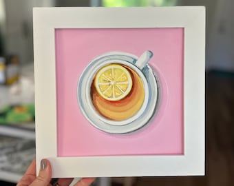 Cup of Tea Art | Giclee Fine Art Print | Teacup Still Life Painting for the Kitchen