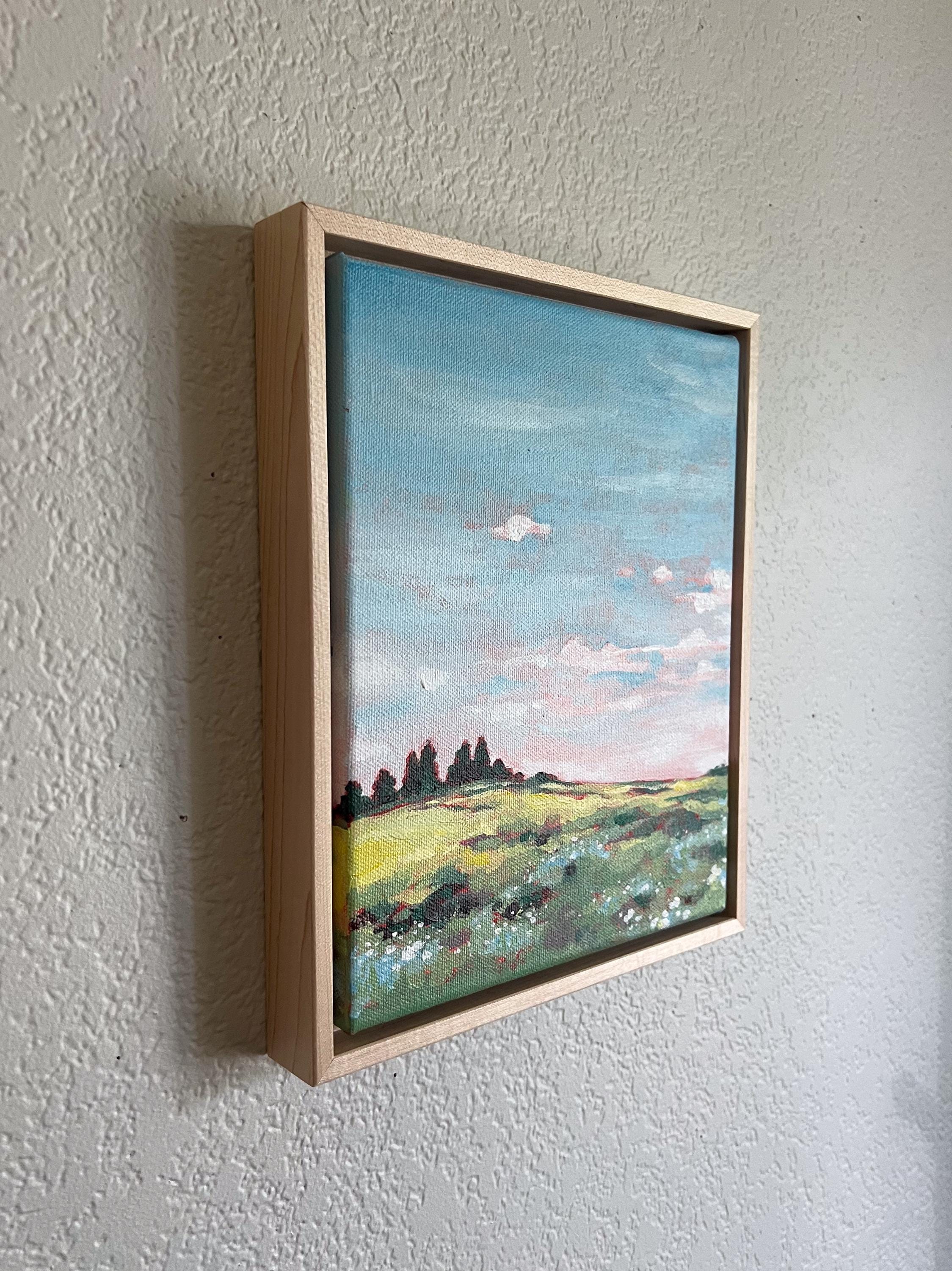 コロラドの風景画：8x10インチ印象派アクリル、額入りサンライズアート
