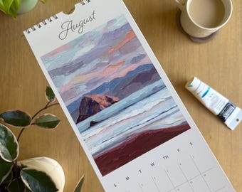 California Coast 2027 Beach Wall Calendar - 12 original art prints