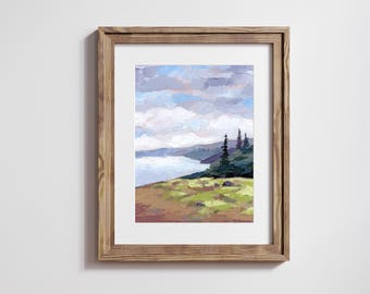 Pelican State Beach | Matted Original Textured California Painting