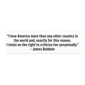 I Love America - James Baldwin Car Magnet
