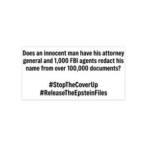 Stop The Cover Up 1000 FBI Agents Trump Epstein Epstein Files Pedo-in-Chief Bumper Sticker