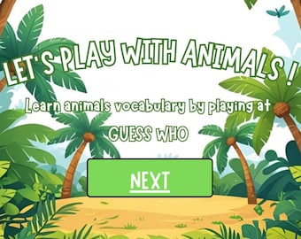 Spel för att lära sig franska djur för 6-10 år