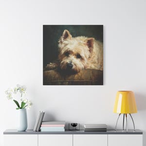 Dog Portrait Canvas Print, Pet Wall Art, Home Decor, Gift for Dog Lovers, Animal Art, Dog Memorial Decoration, Living Room Decor