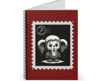 Frozen Cheburashka Siberian Winter Journal, Cute Holiday Notebook, New Year Diary