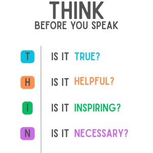 Think Before You Speak Digital Poster