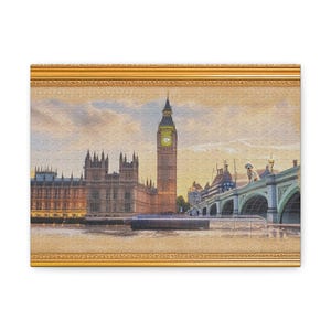 Framed Canvas Print - London Landscape Art, Home Decor, Wall Art, Gift for Travelers, Office Decoration, Unique Artwork