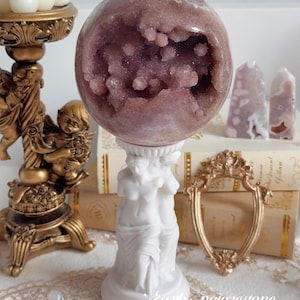 Pink amethyst sphere from Brazil  / Pink amethyst