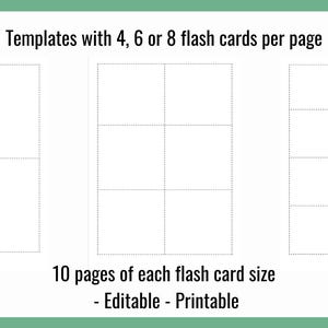 Blank Flashcards Template: Printable Study Cards (Digital Download)