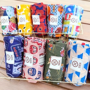 Handmade Reusable Foldable Shopping Bag / Compact, Stylish, Unique, Eco-Friendly / Limited Stock