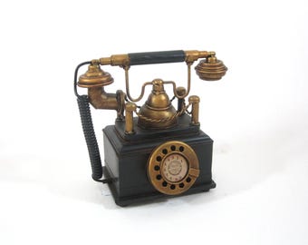 Handgemachte Vintage Telefon Spardose Metall Sparschwein Retro Dekor