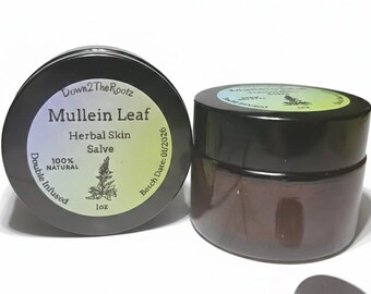 Mullein Herbal Salve - Dry Cracked Rough Skin • Moisturizing Infused Body Balm • All Natural Organic Ingredients