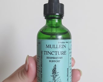 Mullein Leaf Tincture - Herbal Extract • Organic Herbal Tea Drops • Homegrown Fresh Mullein