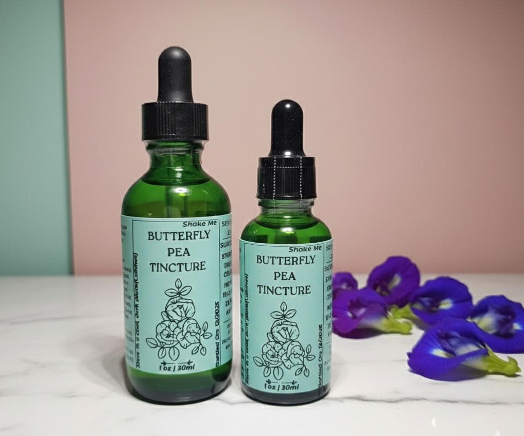 Herbal Tincture - Butterfly Pea Flower * Skin & Hair Extract * Herbal Tea Drops * All Natural Organic Wellness