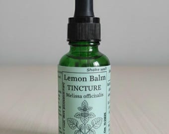 Organic Lemon Balm Tincture - Herbal Extract Calming Drops • Natural Remedies