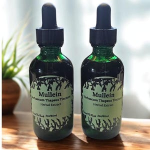 Mullein Leaf Tincture: FRESH Organic Herbal Remedy (Verbascum Thapsus)