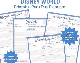 Disney World Vacation Park Day Planner | Park Overviews Included