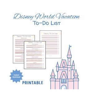 Disney World Vacation Planning To-Do List Printable |  Planning Checklist