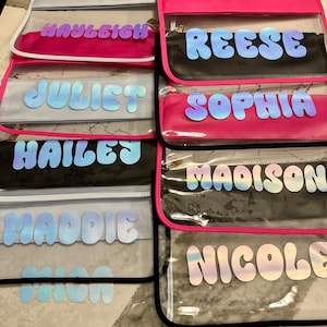 Personalized Dancer Zipper Pouch | Custom Dance Bag Organizer | Ballet Gift for Girls | Dance Competition Accessories | Name Zipper Bag