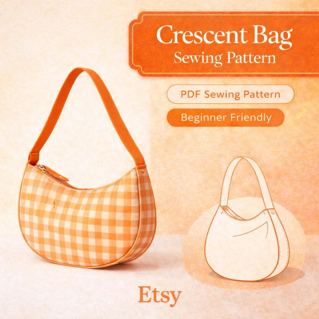 Crescent Bag PDF Sewing Pattern | Crossbody Bag Pattern | Beginner ...
