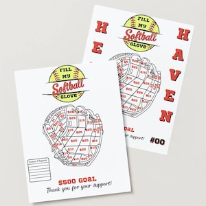 Softball Team Fundraiser Flyer | Fill My Glove Printable (Instant Download)