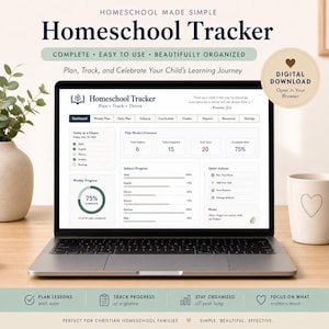 Homeschool Tracker Bundle | PDF, App, Google Sheets (Digital Download)