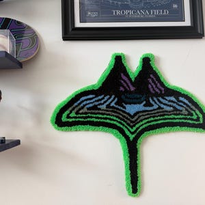 Handmade Tampa Bay Rays City Connect Tufted Rug Sky Ray Logo Rug