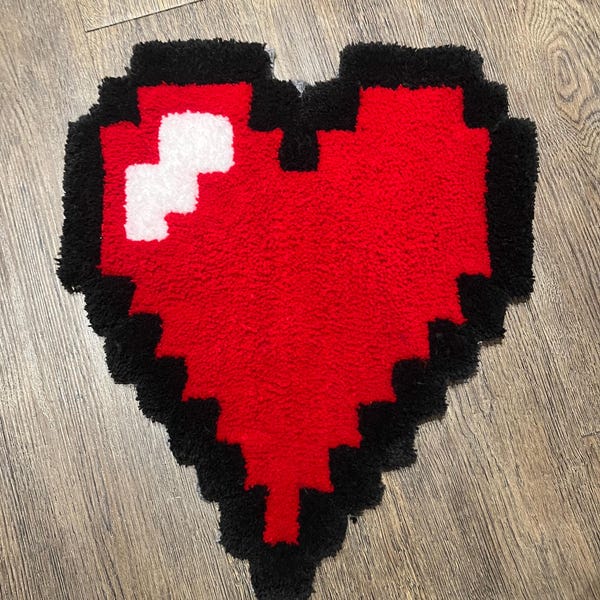 Heart Rug Mc Minecrafts Rug - Etsy