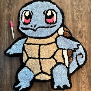 Squirtle Tuft Rug - Etsy