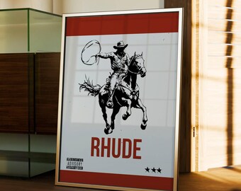 Vintage Rodeo Cowboy Art Print, Western Home Decor (Digital Download)