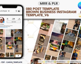 Instagram Bundle, Instagram Post Templates Canva, Instagram Templates for Business, Marketing Templates, Brown Instagram, Social media posts