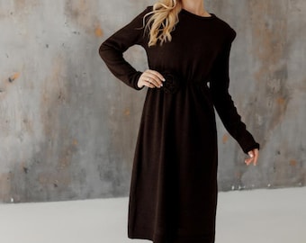 cos knitted midi dress First day of feeling like autumn, so I wore the best knit I own @cosstores , ., ., cos jumper dress midi grey knitted