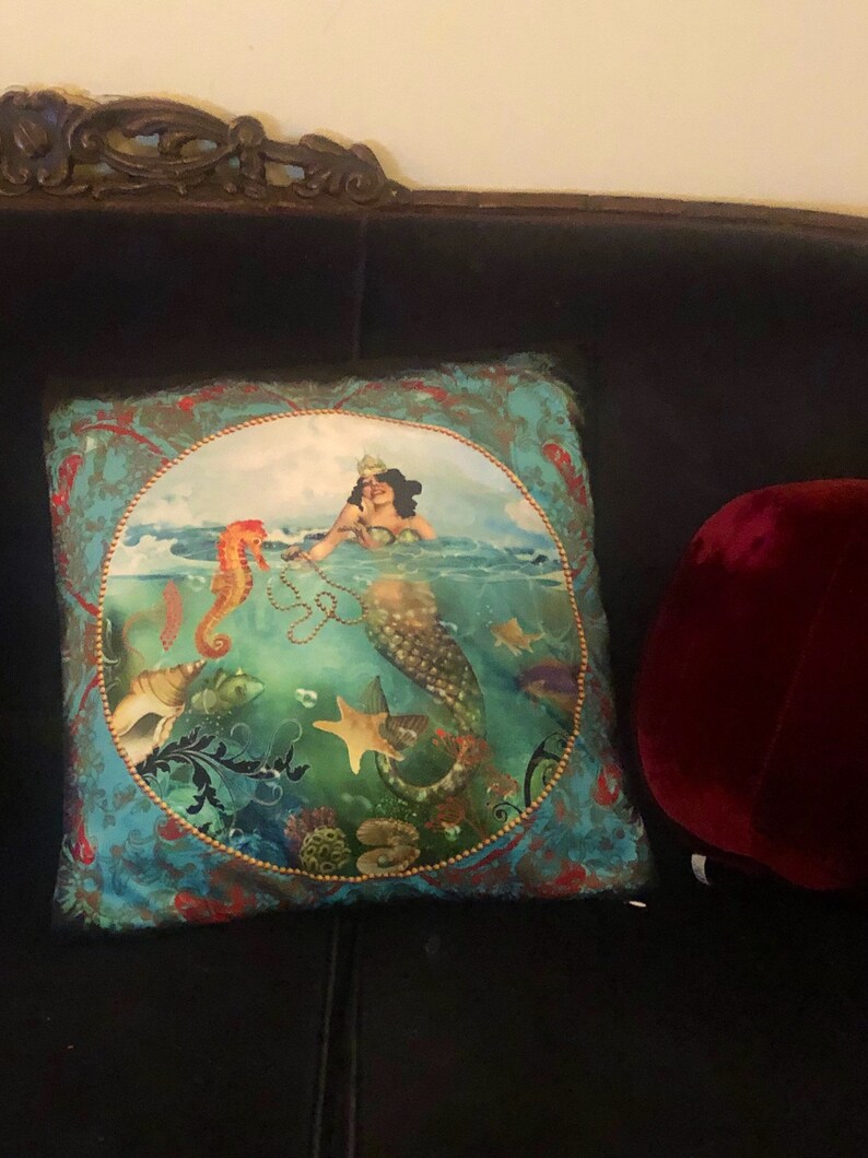 Velvet mermaid pillow cover Etsy