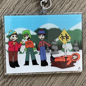 South Park Bus Stop Keychain