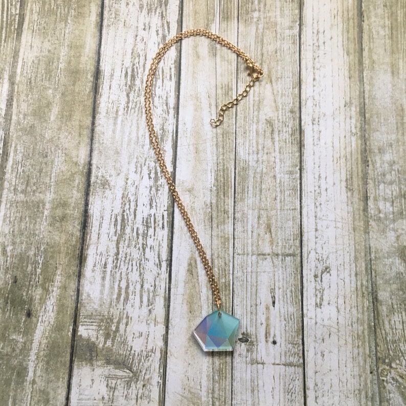 Blue pastel gem necklace | Etsy