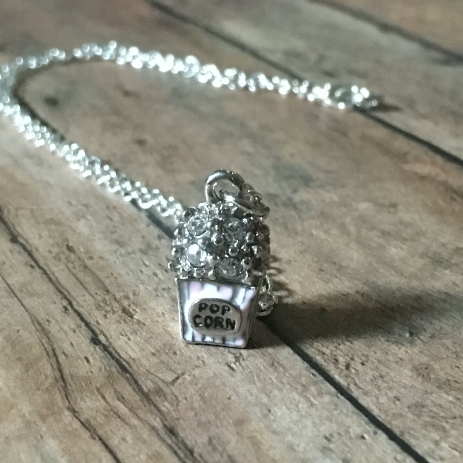 Adorable popcorn necklace Etsy