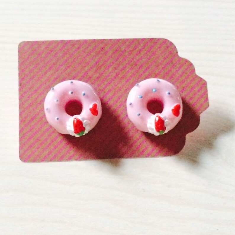 Adorable chocolate donut earrings Etsy