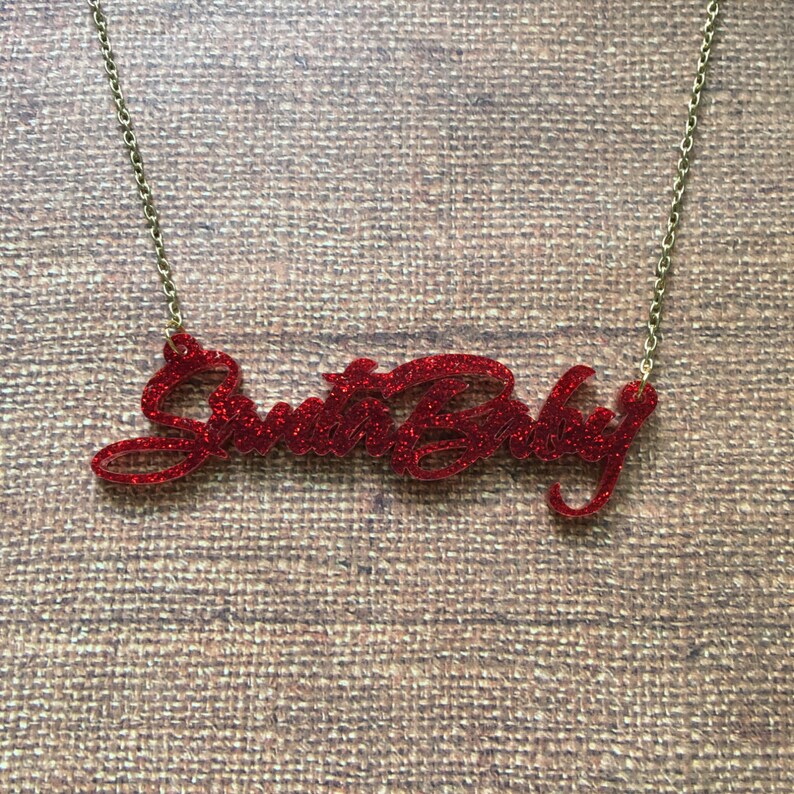 Santa baby necklace