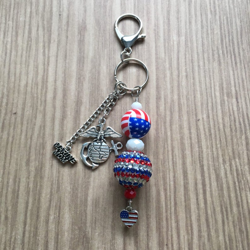 Marine mom keychain 4 Etsy