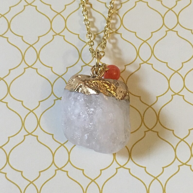 quartz necklace Etsy