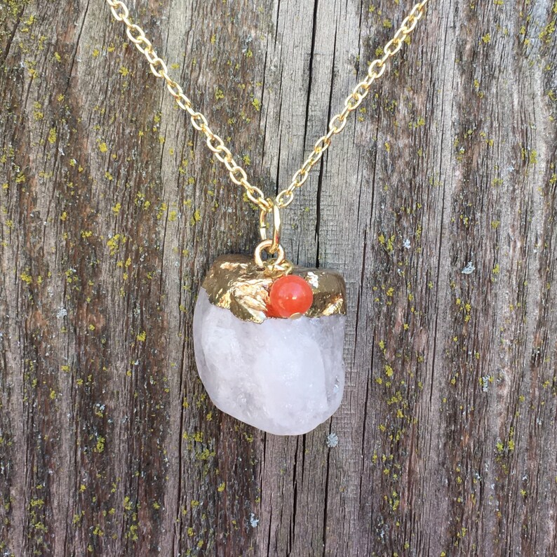 quartz necklace Etsy
